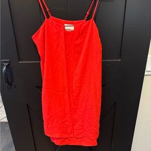 Greylin Vibrant Red Collared Top